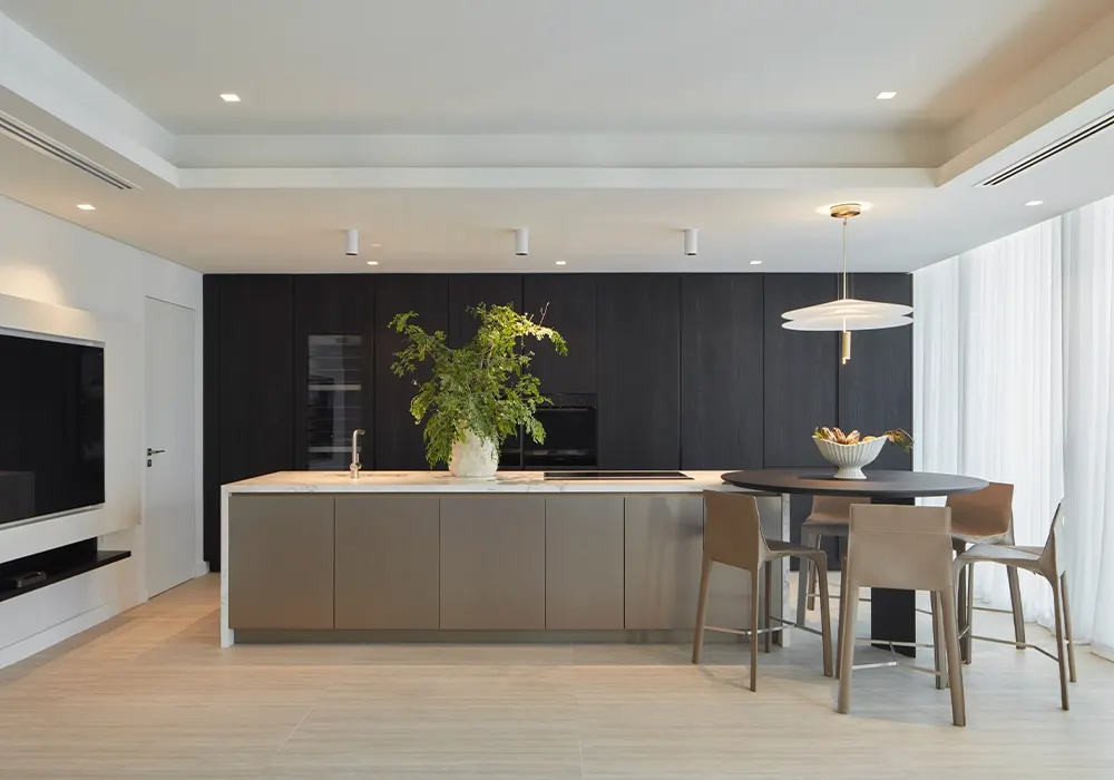 Sterling: double-height apartment interior for a family of five, Dubai
