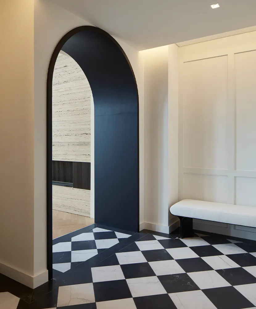Sterling: double-height apartment interior for a family of five, Dubai